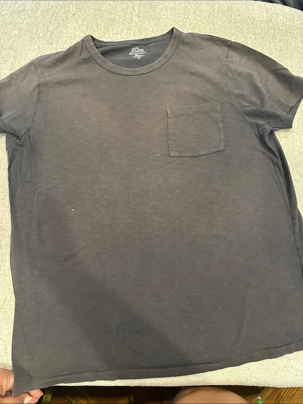 J. Crew Men’s Brown Short-Sleeve Pocket Tee - Crew Neck